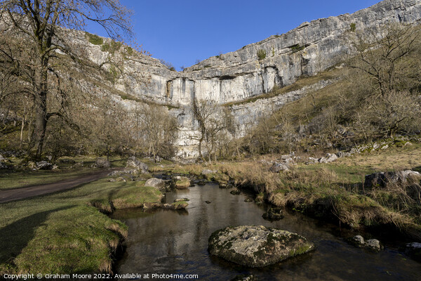 Malham Cove and stream Picture Board by Graham Moore