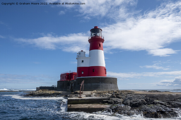 Longstone lighthouse Picture Board by Graham Moore