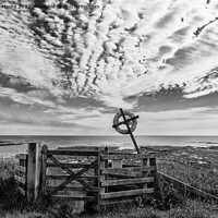 Buy canvas prints of Beadnell Bay monochrome by Graham Moore