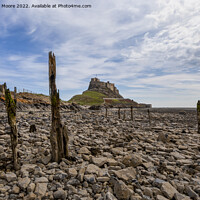 Buy canvas prints of lindisfarne castle from the rocky shore by Graham Moore