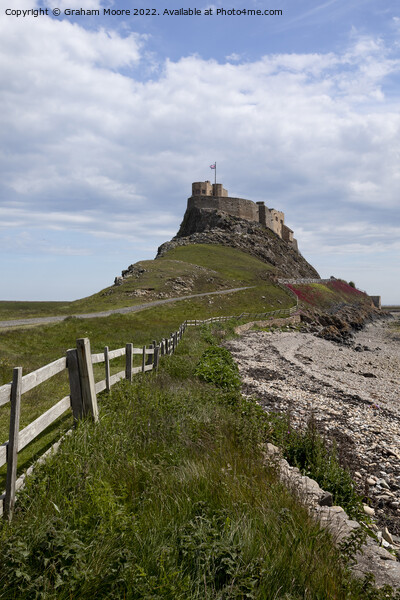 lindisfarne castle approach Picture Board by Graham Moore