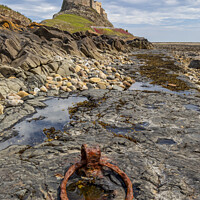 Buy canvas prints of mooring ring at lindisfarne castle by Graham Moore