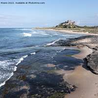 Buy canvas prints of Bamburgh Castle from the north elevated by Graham Moore