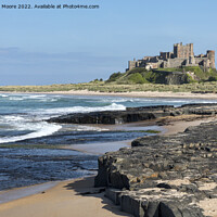 Buy canvas prints of Bamburgh Castle from the north  by Graham Moore