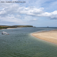 Buy canvas prints of Camel estuary cornwall and boat by Graham Moore