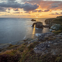 Buy canvas prints of Lands End sunset long exposure by Graham Moore