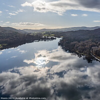 Buy canvas prints of Coniston south end aerial view by Graham Moore