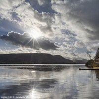 Buy canvas prints of Ullswater boathouse with sun flare by Graham Moore