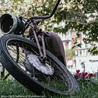 Buy canvas prints of Abandoned motorcycle by Graham Moore