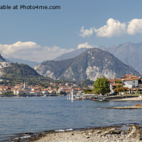 Buy canvas prints of Stresa and Isola Superiore on Lake Maggiore by Graham Moore