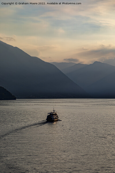 Como ferry evening Picture Board by Graham Moore