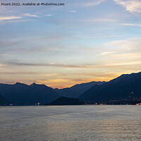 Buy canvas prints of Evening lights on Lake Como by Graham Moore