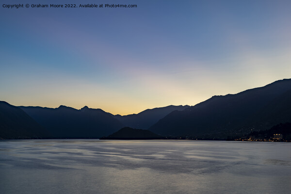 Lake Como blue hour Picture Board by Graham Moore