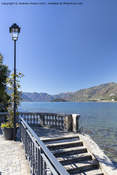 Lake Como boat landing Picture Board by Graham Moore