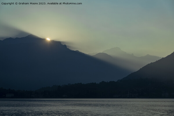 Lake Como sunrise Picture Board by Graham Moore
