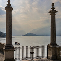 Buy canvas prints of Lake Como terrace at sunset by Graham Moore