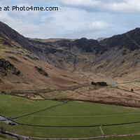 Buy canvas prints of Fleetwith Pike and Haystacks panorama by Graham Moore