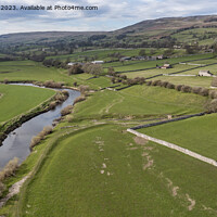Buy canvas prints of River Ure at Thornton Rust looking west by Graham Moore