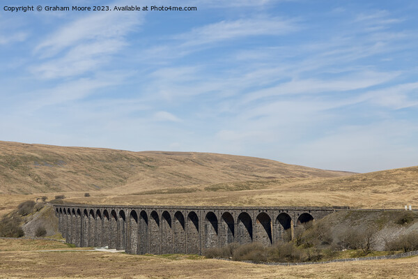 Ribblehead Viaduct from the west Picture Board by Graham Moore