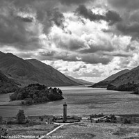 Buy canvas prints of Glenfinnan Monument monochrome by Graham Moore