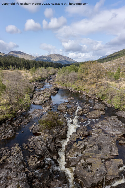 Falls of Orchy elevated view Picture Board by Graham Moore