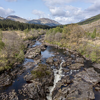 Buy canvas prints of Falls of Orchy elevated view by Graham Moore