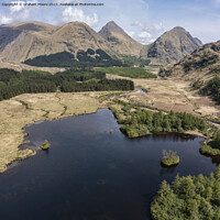 Buy canvas prints of Lochan Urr in Glen Etive looking north by Graham Moore