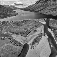 Buy canvas prints of Loch Etive from the north end monochrome by Graham Moore
