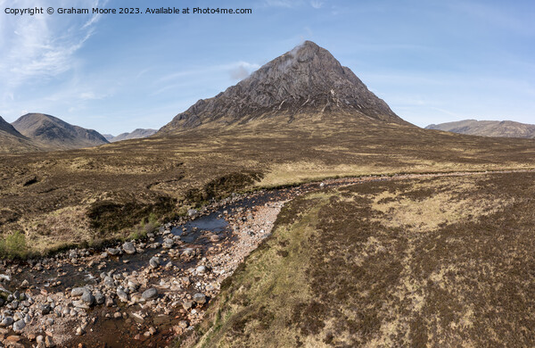 Buachaille Etive Mor and River Coupall Picture Board by Graham Moore