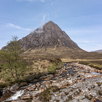Buy canvas prints of Buachaille Etive Mor and falls by Graham Moore