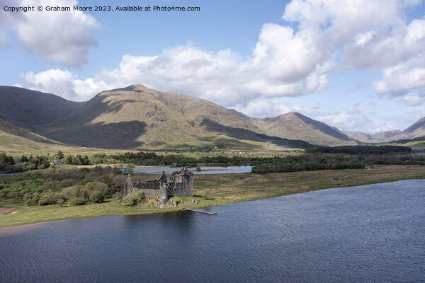Kilchurn Castle elevated view Picture Board by Graham Moore