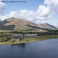 Buy canvas prints of Kilchurn Castle elevated view by Graham Moore