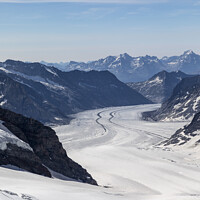 Buy canvas prints of Aletsch Glacier from Junfraujoch vert by Graham Moore