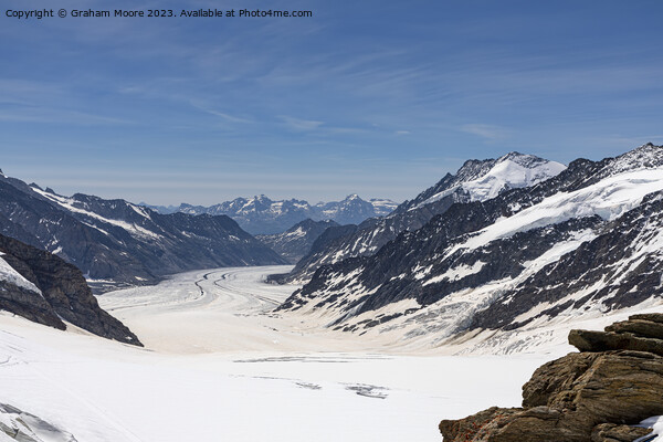 Aletsch Glacier from Junfraujoch Picture Board by Graham Moore