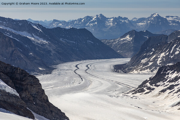 Aletsch Glacier Picture Board by Graham Moore