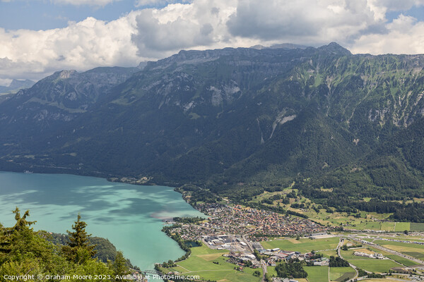 Interlaken and Lake Brienz Picture Board by Graham Moore