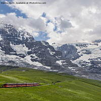 Buy canvas prints of Mountain railway below the Eiger by Graham Moore