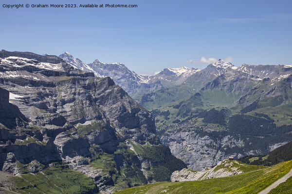 Murren from Eigergletscher Picture Board by Graham Moore