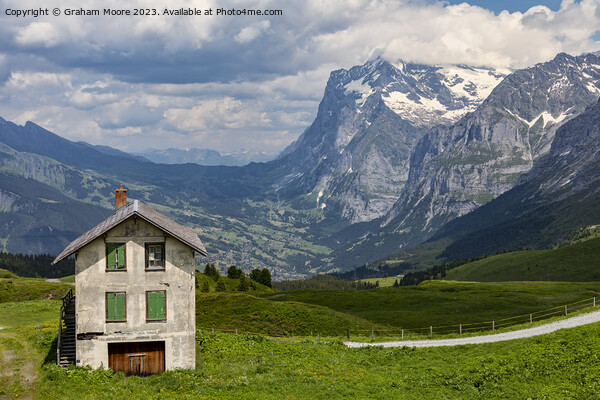 Grindelwald from Kleine Scheidegg Picture Board by Graham Moore