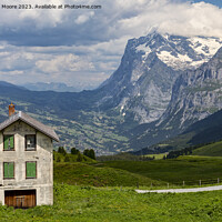 Buy canvas prints of Grindelwald from Kleine Scheidegg by Graham Moore