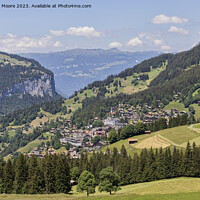 Buy canvas prints of Wengen village by Graham Moore