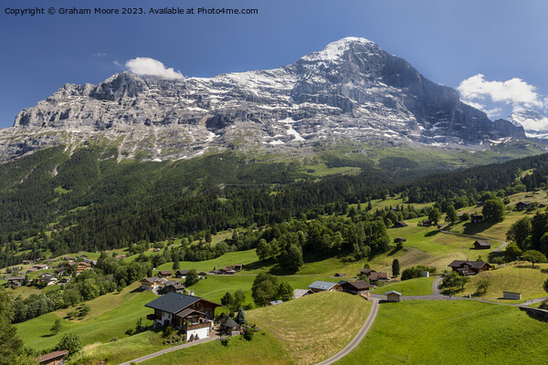 Eiger above Grindelwald Picture Board by Graham Moore
