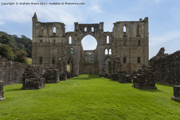 Rievaulx Abbey from the west Picture Board by Graham Moore