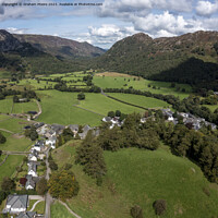 Buy canvas prints of Borrowdale and Rosthwaite village by Graham Moore