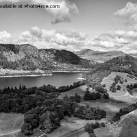 Buy canvas prints of Thirlmere Skiddaw and Blencathra monochrome by Graham Moore