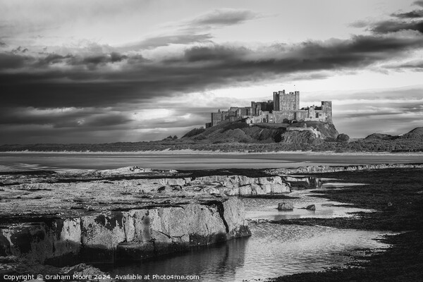 Bamburgh Castle Picture Board by Graham Moore
