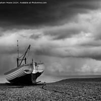 Buy canvas prints of Beached fishing boat by Graham Moore