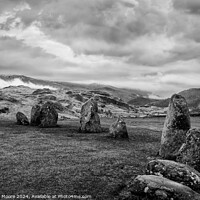 Buy canvas prints of Castlerigg and High Rigg monochrome by Graham Moore