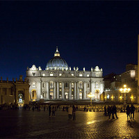 Buy canvas prints of St Peters Square at night by Graham Moore