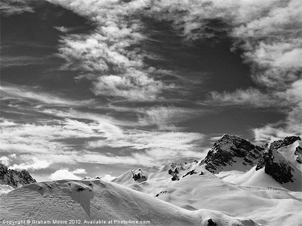 Clouds above Courchevel Picture Board by Graham Moore